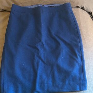 J. Crew Elegant Blue Pencil Skirt
